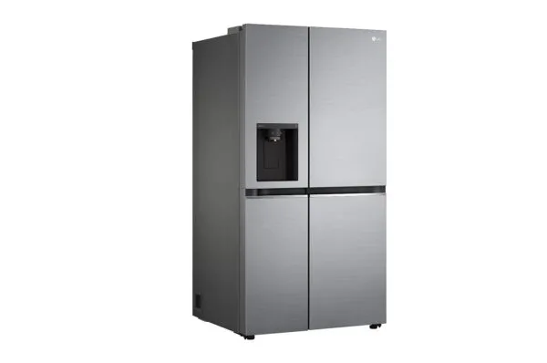 LG 635L, Side by Side Refrigerator with Smart Inverter Compressor, Water and Ice Dispenser with UV Nano, Hygiene Fresh+™, DoorCooling+™, Smart Diagnosis™, Shiny Steel Finish